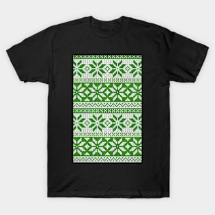 Green Crochet Pattern T-Shirt